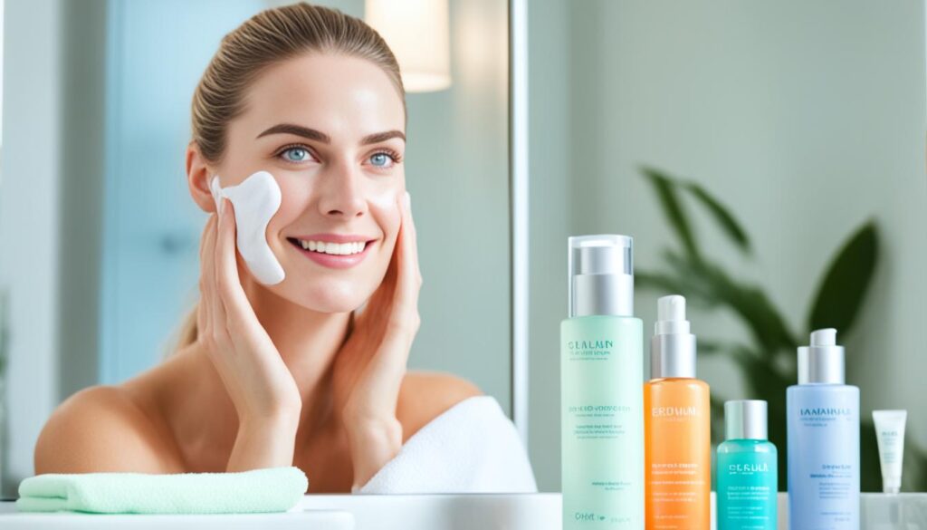 skin care routine for dry skin with acne