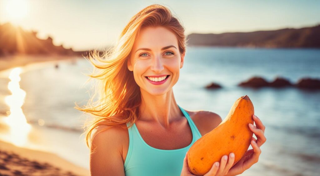 UV protection from sweet potatoes